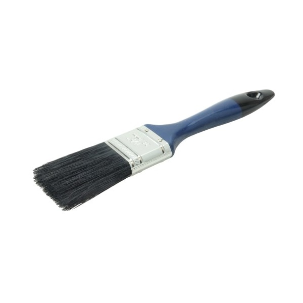 Weiler 1-1/2" Varnish Brush, Bristle Fill, 2-1/4" Trim Len, Blue Foam Handle 40001 - main